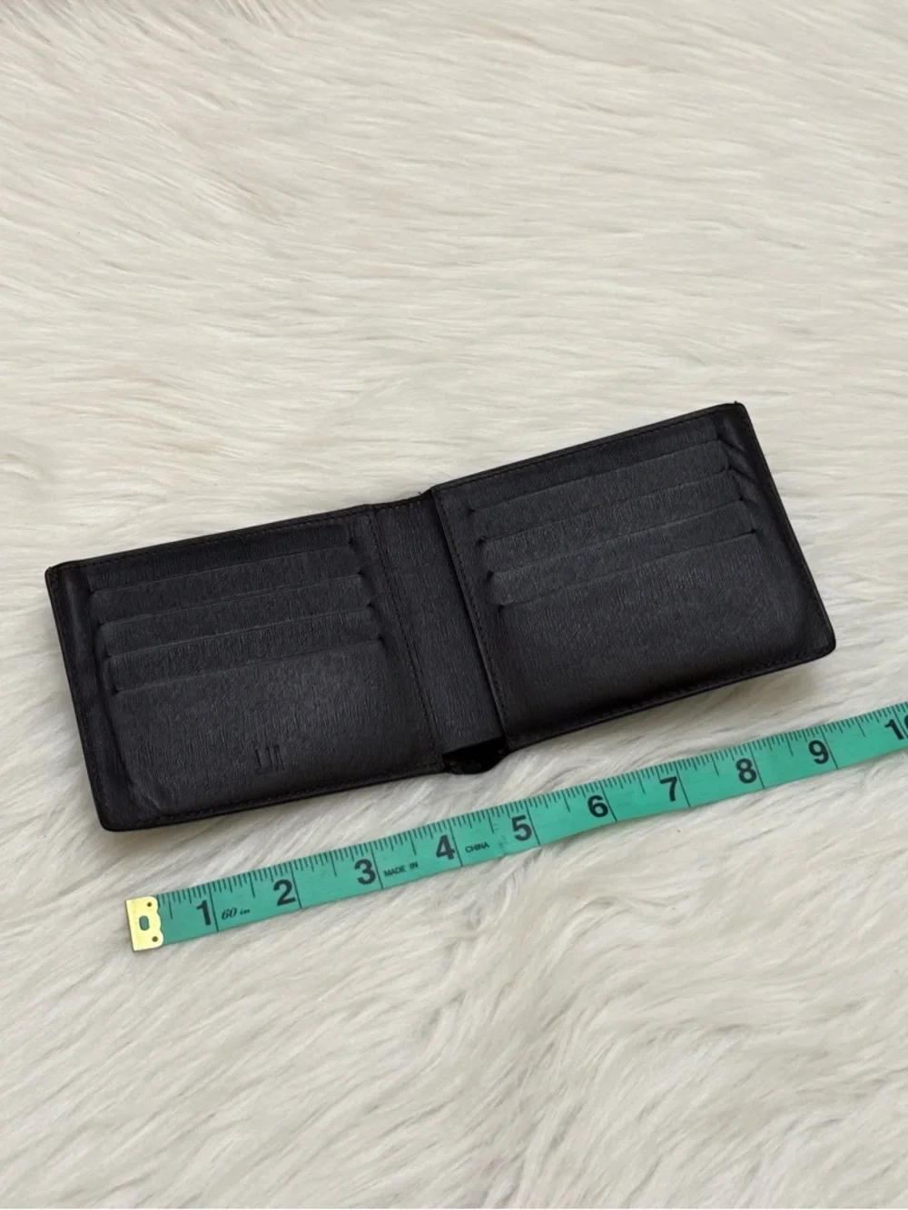 DUNHILL - BLACK SAFFIANO LEATHER MENS BIFOLD WALLET